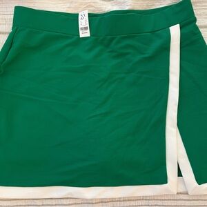 Green and White Skort